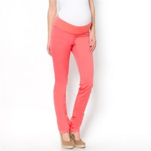 pantaloni slim cintura regolabile rosa corallo 3795